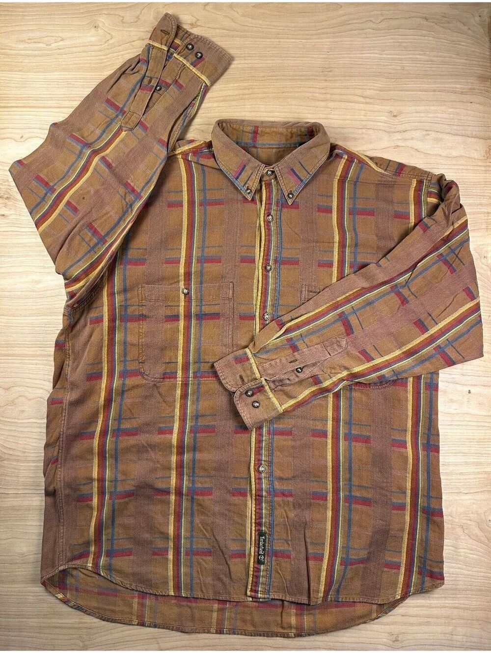 Vintage 90s Timberland Weathergear button up shirt xlarge made india flannel